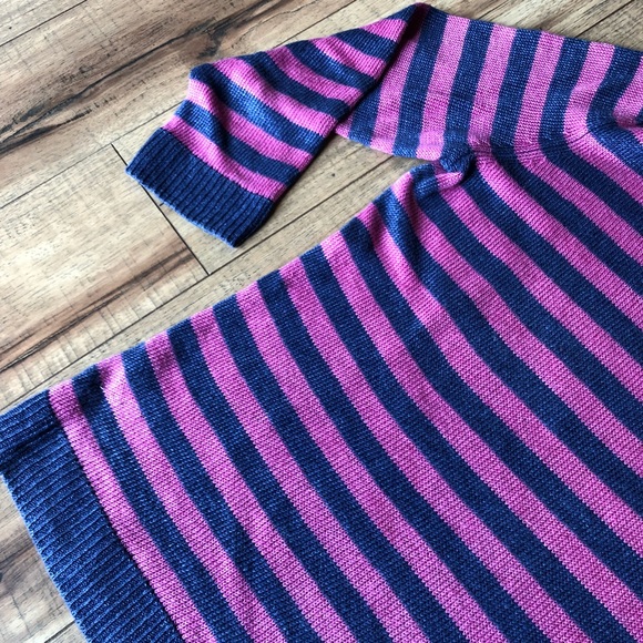 Talbots Linen Striped 3/4 Sleeve Sweater - Picture 3 of 4